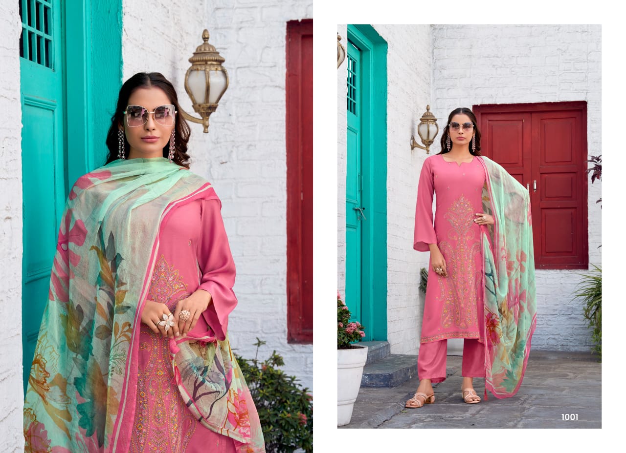 Gulnaz By Saffron Viscose Embroidery Salwar Kameez Wholesale In India